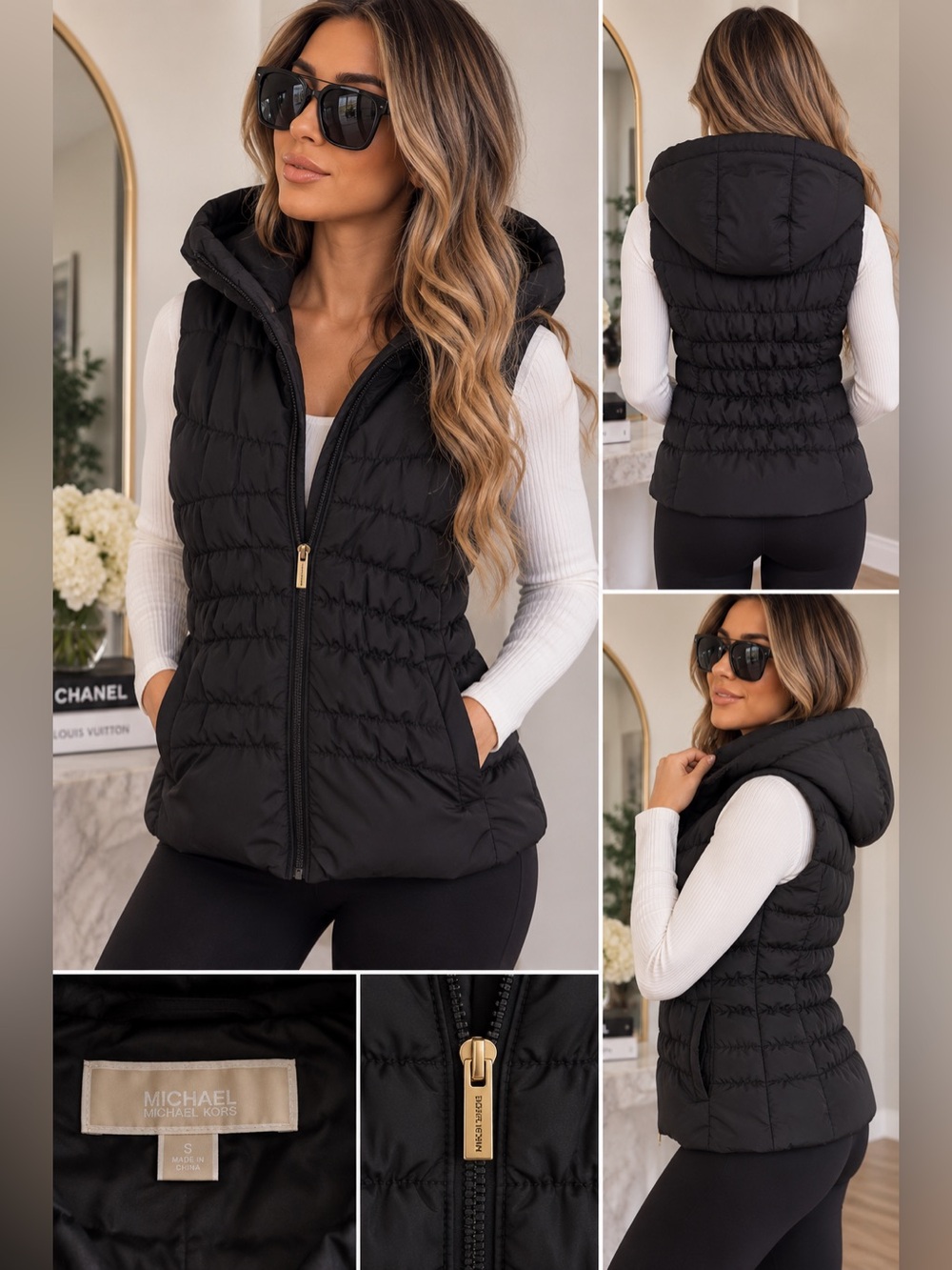 Michael Kors Black Puffer Vest